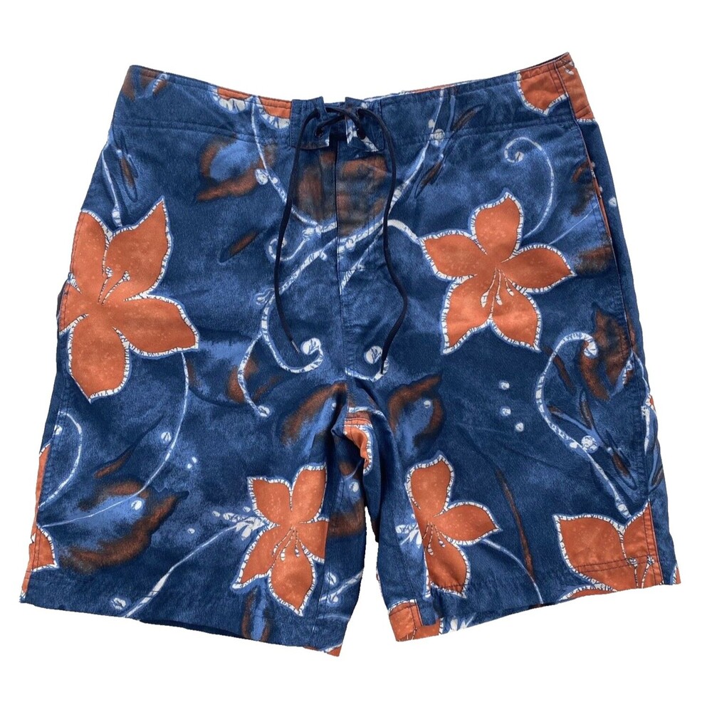 Nautica Board Shorts Men's 36 Multicolor Swim Trunks Floral Preppy Tropical